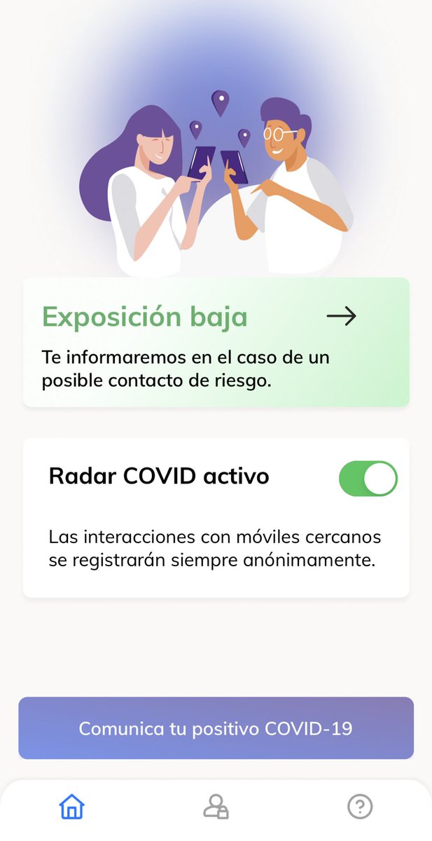 basteiro's tweet photo. Ya en mi móvil Radar Covid, la app que utiliza Bluetooth para alertar del bicho (se tarda 1 minuto en instalarla). Cuantos más la usemos, más útil será como complemento a los rastreadores que deberían tener (ejem) las ccaa. Si se evita un contagio o rebrote...ya merece la pena. https://t.co/r9Fitgvj8F