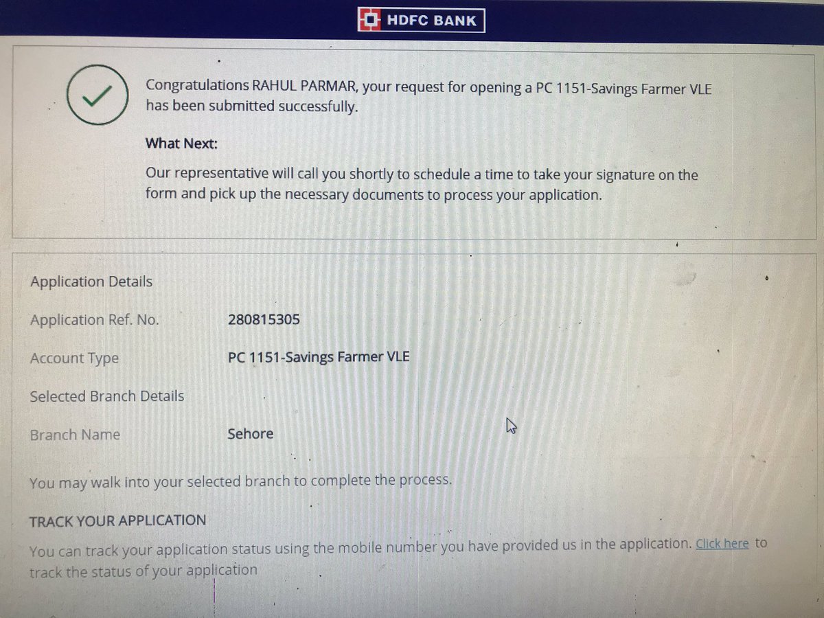 ayushshutterbug's tweet photo. New #hdfcbank  Saving Account opened today #CSCseGRAMSWARAJ #cscmp @dintya15 @SanjayHDFCBank https://t.co/WPFcU8iBJE