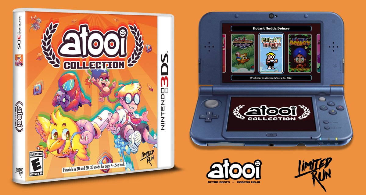 AtooiLLC's tweet photo. Less than 10% stock left at @LimitedRunGames! 😲

Grab your copy of Atooi Collection today and be happy forever (physical)! ❤️

https://t.co/c4gtf2qqfg

#ForeverPhysical #Nintendo3DS https://t.co/yqNC8BDNLf