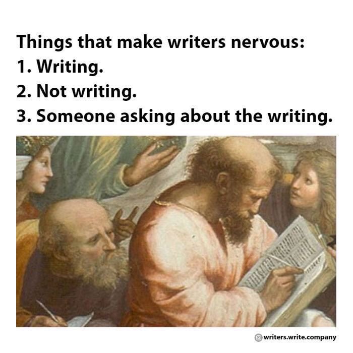 byMorganWright's tweet image. Things that make writers nervous...😂

#writerslife #amwriting