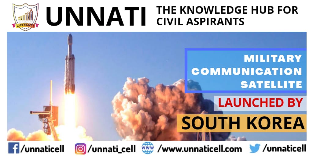 UNNATICELL's tweet photo. South Korea launched its first ever military communications satellite : 

Satellite “ANASIS-II” will be helpful in securing South Korea from its rival, North Korea. It might help the country get permanent and secure military connections. 

By : @Harshi0506 
#SouthKorea #anasis2 https://t.co/xhehcqGsO9