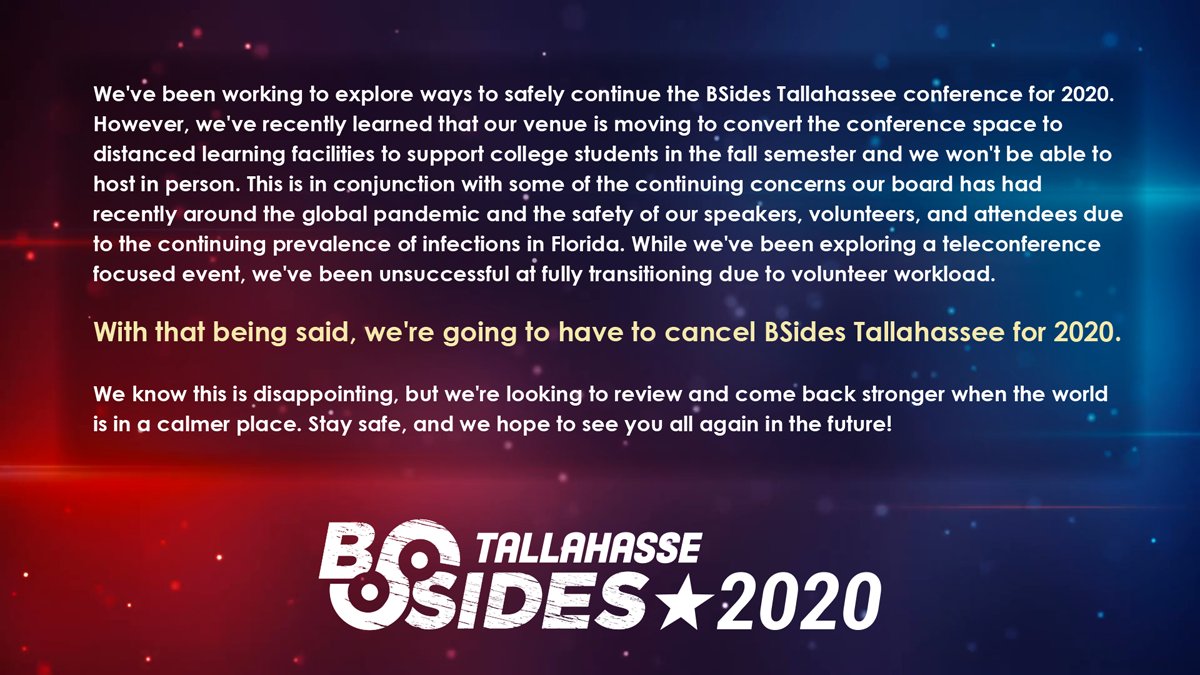 BSides Tallahassee tweet media