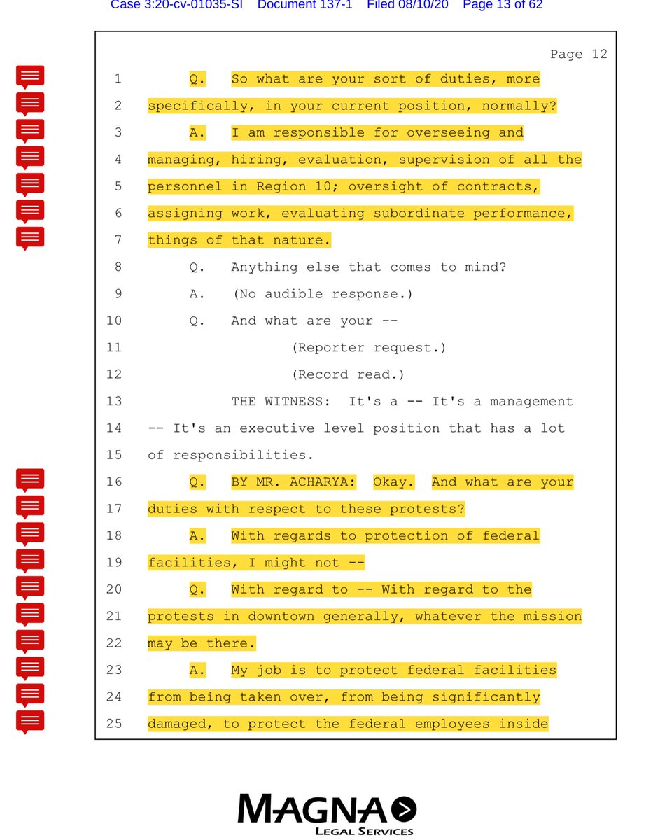 A.  I am currently the commander of the DHS rapid deployment force.Q.  For Diligent Valor?A.  YesQ.  And you're also the founder of Takouba Security; is that right?A.  I sold my company and it's shut down, so I'm no longer --FFS flatten your PDF https://ecf.ord.uscourts.gov/doc1/15107635774?caseid=153126