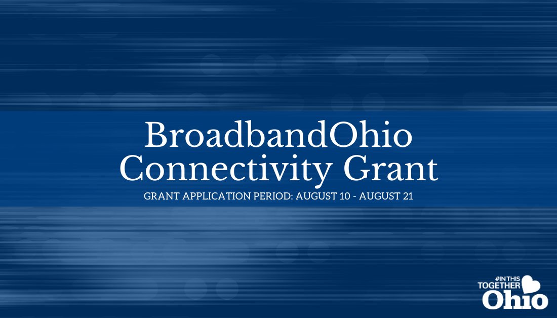 Ohio Schools: Grant applications are now being accepted for the BroadbandOhio Connectivity Grant. A total of $50M is available to help schools provide hotspots &amp; internet-enabled devices to students. @LtGovHusted <a href="/OHEducation/">OH Dept of Ed and Workforce</a> <a href="/InnovateOhio/">InnovateOhio</a> 

➡ Learn more: bit.ly/3fFe6Sg