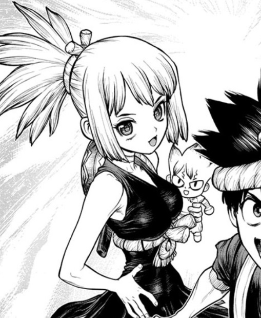 Dr. Stone trivia ch161: Title page Kohaku often has a piece of