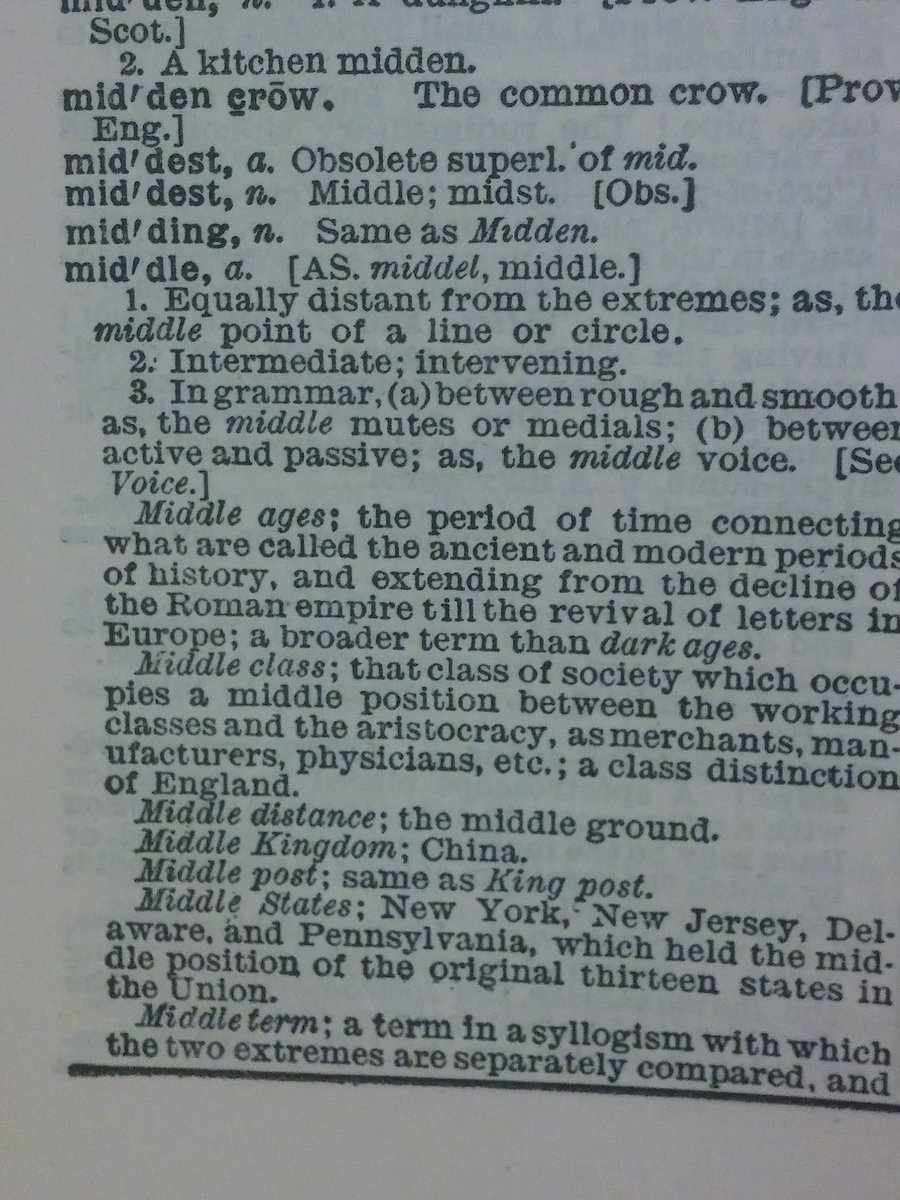 MIDDLE MEN. Middle Kingdom. CHINA. Webster’s New 20th Century Dictionary 1953.
