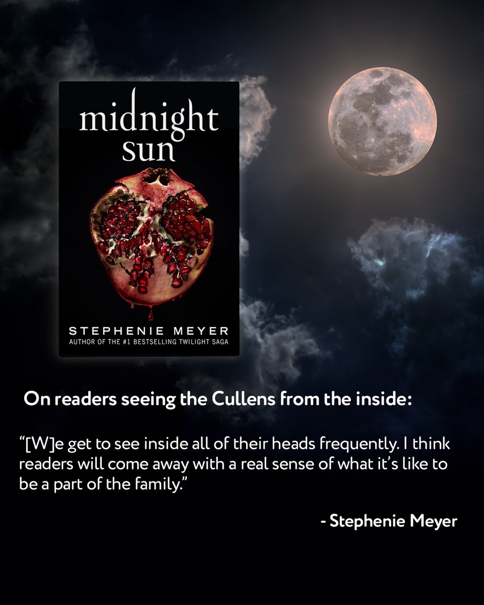 ✨ Sparkly! The NEW book in the mega-selling TWILIGHT saga – MIDNIGHT SUN – tells the first part of the mega-selling YA vampire romance epic from Edward’s perspective. Author Stephenie Meyer shared some thoughts on revisiting her life-changing story….