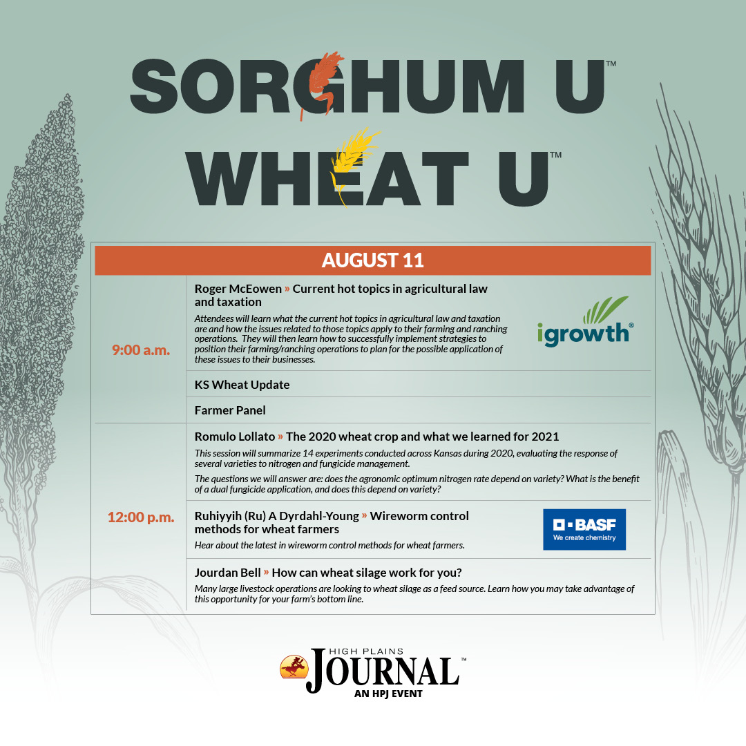 HighPlainsJrnl's tweet photo. Day 1 of #suwu20 starts tomorrow! 

Register for the free webinars at https://t.co/3Yx6A0Tlso. 
#sorghumu #wheatu @BASFAgro @WardLabs @ShieldAg @AltaSeeds @sorghumpartners @ProtectHarvest @AGISureTrack @KansasWheat @KSsorghum @HeartlandSoil @AmericanAg https://t.co/yqoNSpX3Dw