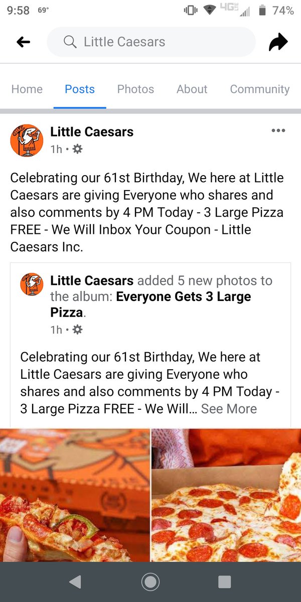 papa_e44's tweet photo. @littlecaesars Better get on it, they posted again lol https://t.co/fRbwOgnvAU