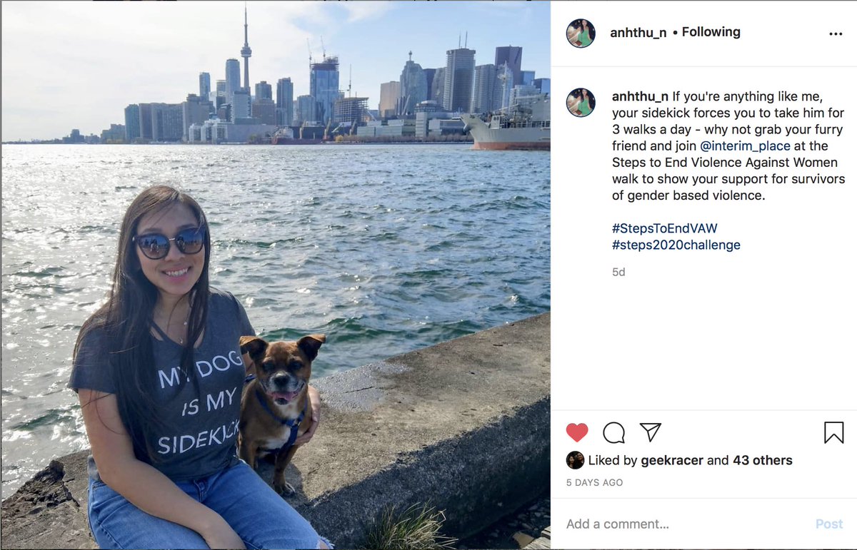 Embrave_ca's tweet photo. We loved seeing all of the cute photos of everyone’s furry friends! This is the winner of last weeks challenge! Don’t forget to complete this weeks “Positive Post” virtual challenge!
#Steps2020Challenge #Steps2020 #EndVAW #EndGBV #StepUp #survivor #empower #support #Pet #Dog https://t.co/hQl30i05G6