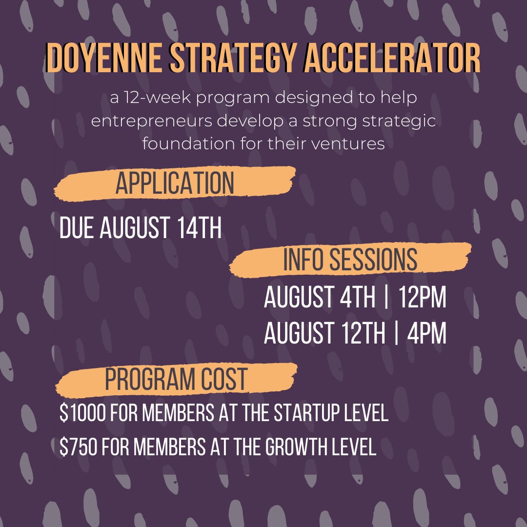 LAST WEEK TO APPLY to our Fall Strategy Accelerator Program!! Join our LAST Info Session on August 12th at 4pm and submit your application by Friday August 14th! Link in bio for registration and more information! #doyennegroup #beaudacious #womensupportingwomen