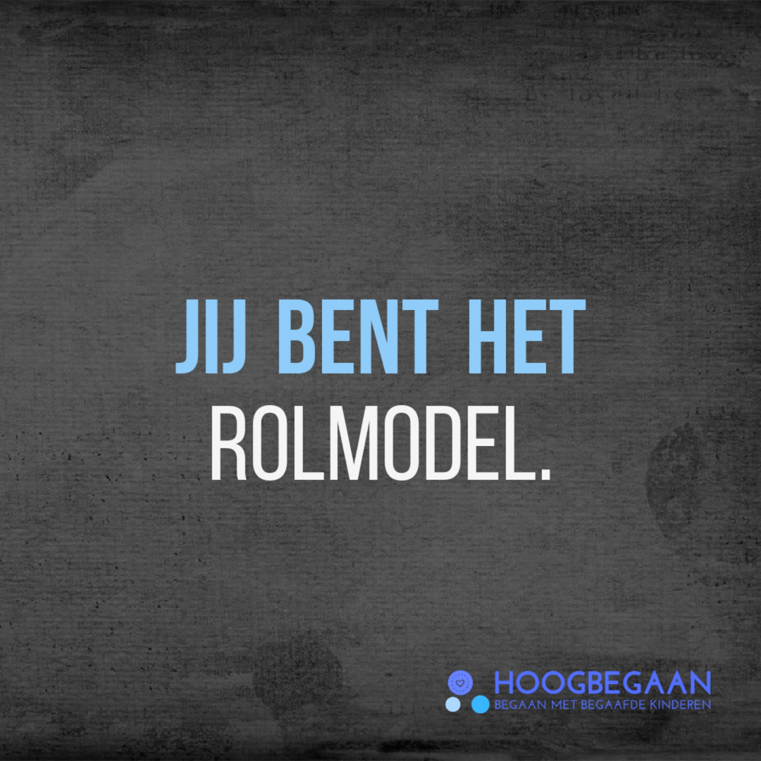 *** rolmodel ***

Als jij je fouten niet laat zien, leert je kind niet dat het oké is.
Als jij alleen maar zeurt over de school, zal je kind het een excuus vinden om zijn best niet te hoeven doen.
Als jij enkel de negatieve dingen ziet, dan zullen je kinderen dat ook doen.
Als j