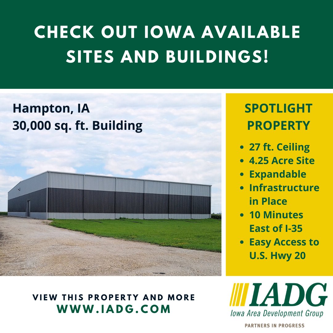 IADGIOWA (@iadgiowa) on Twitter photo We are happy to partner with Franklin REC and <a href="/CornBeltPower/">Corn Belt Power Coop</a> as they continue to develop industrial space. IADG.com/sites-building… We are happy to partner with Franklin REC and <a href="/CornBeltPower/">Corn Belt Power Coop</a> as they continue to develop industrial space. IADG.com/sites-building…
