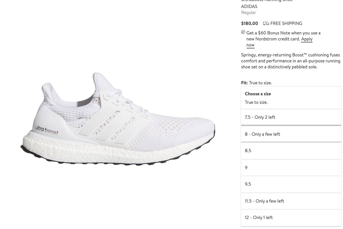 adidas ultra boost white nordstrom