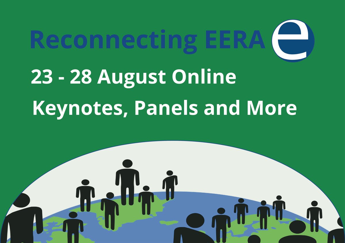 Sadly, the excellent @ECER_EERA conference is cancelled this year, but you can still get involved in #ReconnectingEERA, 23-28 August. Lots of sessions planned in all areas of eductional research. See the website for more details: eera-ecer.de/ecer-2020-glas…