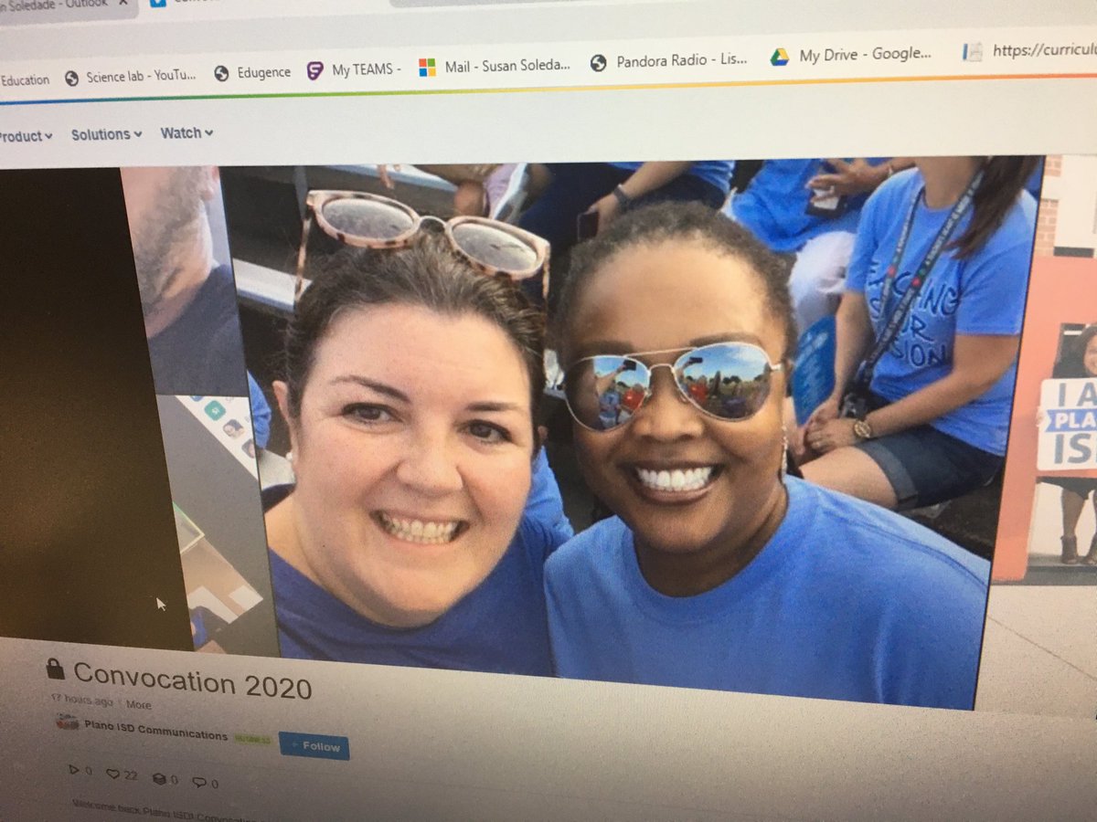 When the selfie you took with the ⁦@Carp_Principal⁩ is featured on the Plano ISD convocation video..#planoisdproud  #wearecarpenter