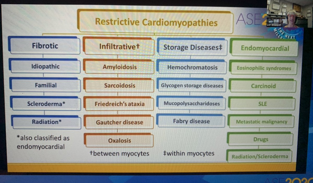 HeartDocSharon's tweet photo. Excellent discussion from Dr Lori Blauwet @MayoClinicCV on Echo Findings in Non-amyloid Storage diseases causing restrictive cardiomyopathies #Hemachromatosis #glycogenStorageDiseases #Fabrys #ASE2020 You will see these in your practice! 👀 for them! @rajdoc2005 @onco_cardiology https://t.co/fc5v86iecL