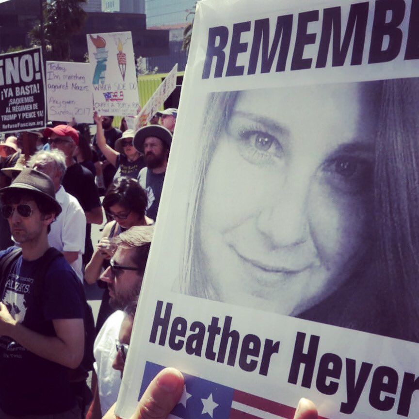 Do not ever forget Heather. Do not forget what the ahole in charge said. #charlottesville #HeatherHeyer #killedbyaracist #BLM #BlackLivesMatter #PeacefulProtesters #VoteTrumpOut #RememberInNovember #rememberHeatherHeyer