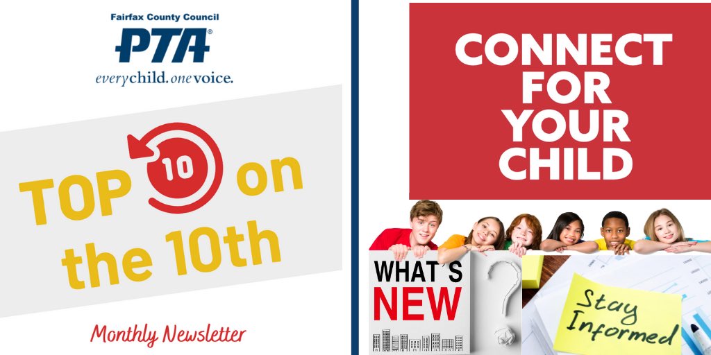 fccpta's tweet photo. Check out FCCPTA's Top 10 on the 10th monthly newsletter for upcoming PTA event dates and information. https://t.co/tjxBHEX4sd #Top10on10 #fccpta #thisishowwepta https://t.co/14Aj5WOEiF