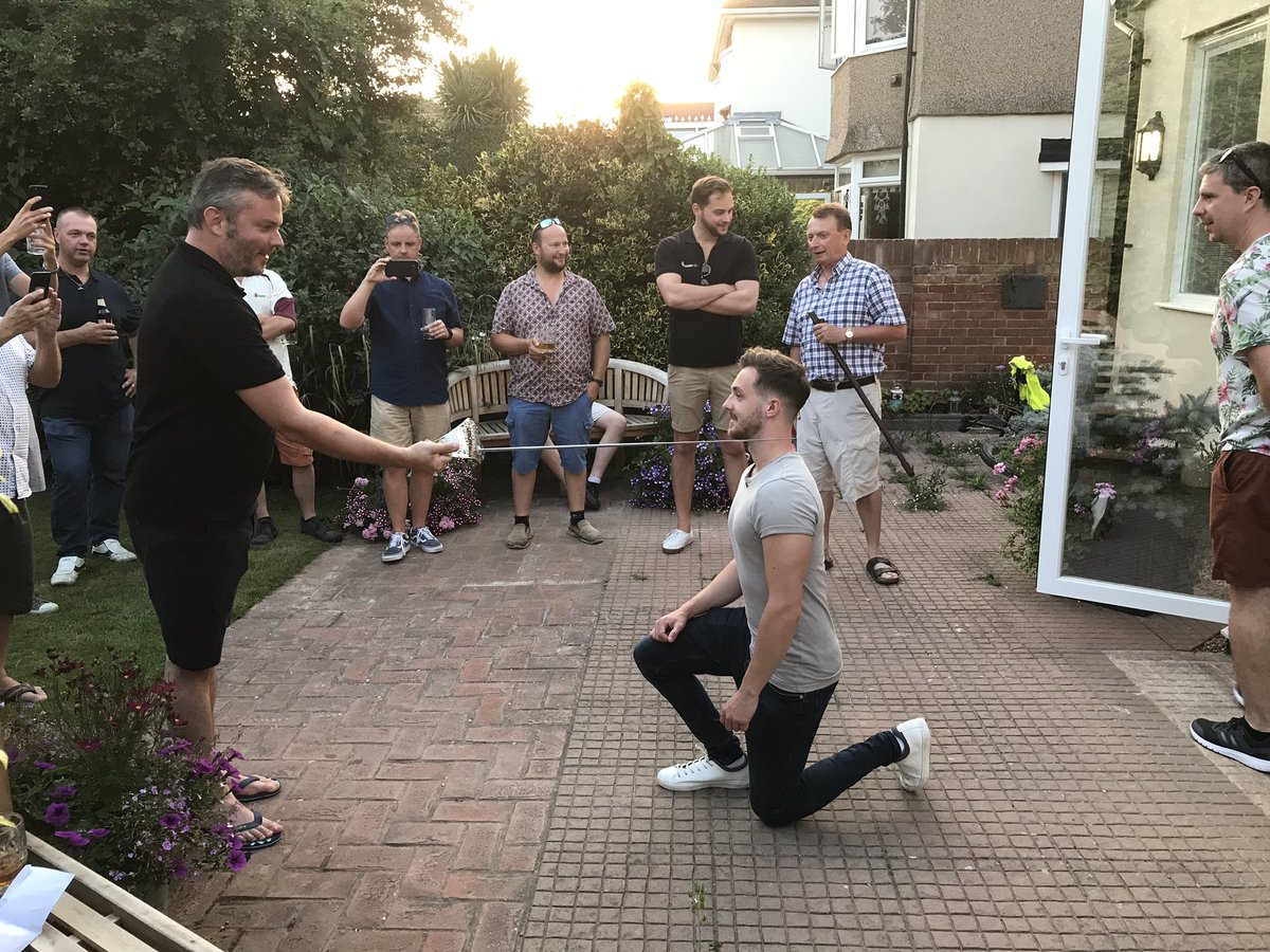 ChairmanRt106's tweet photo. We met today in person for the first time since March. We inducted two members, with a sword... @RoundTableBI https://t.co/I6UzbaPMp4