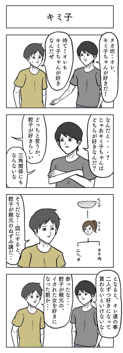 「キミ子」

#小山コータローのフリー4コマ 
