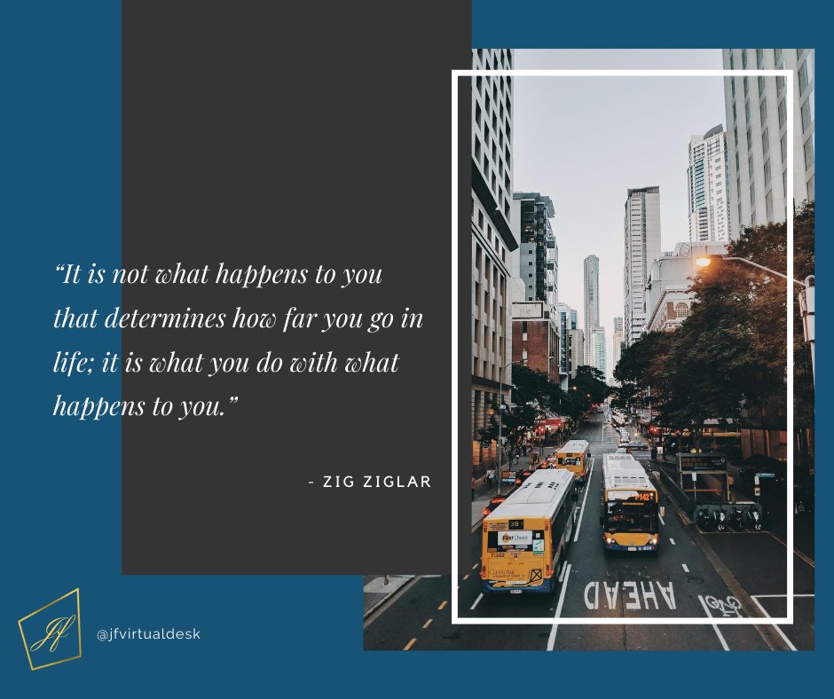JhoezelleF's tweet photo. “It is not what happens to you that determines how far you go in life; it is what you do with what happens to you.” - Zig Ziglar

#success #successmindset #successcoach #careersuccess #careermindset #careergoals #goals #life https://t.co/IOjHVUIQJP