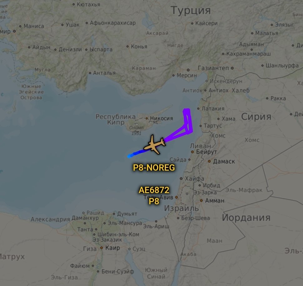 is_keelu's tweet photo. USN
Boeing P-8A Poseidon 
Spotted over the Mediterranean Sea 
S/E of #Cyprus 

#AE6872 #P8 https://t.co/9AlZPTVdz2