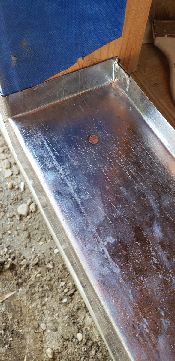 Once installed we face nail the exposed flange and solder over the copper nail heads to seal them forever. If you use any metal other than copper (or lead coated) the only way to seal the metal is with caulk that is guaranteed to eventually fail- a major source of leak damage.