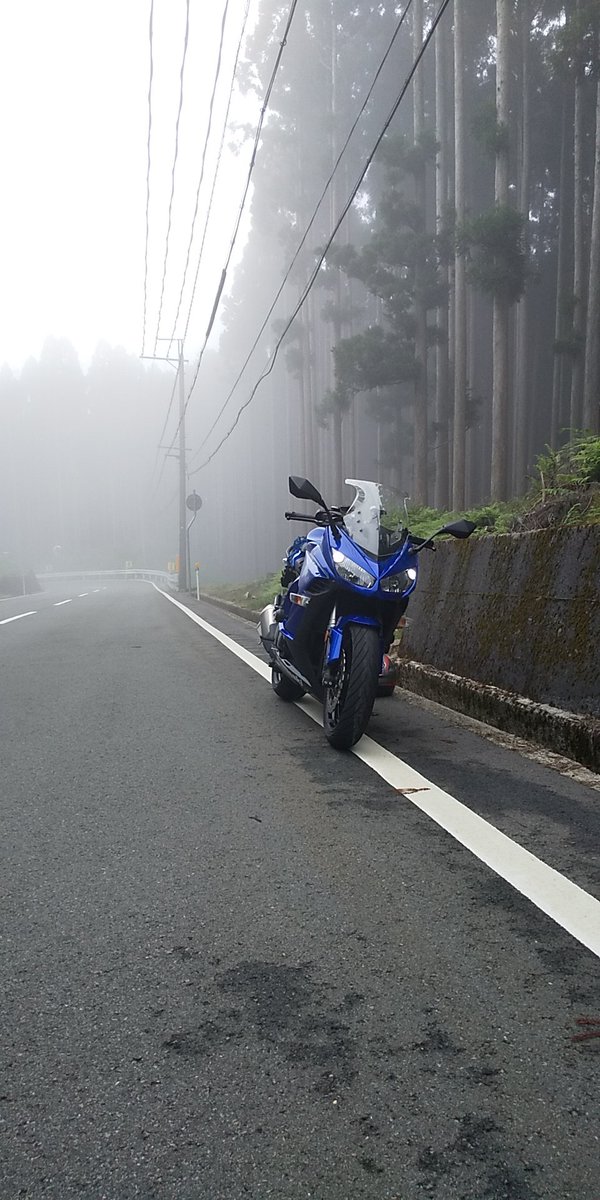 NonnbiriRider's tweet photo. 峰山高原めっちゃ楽しいくねくね道。だけど朝早すぎた。霧が晴れるまで休憩ーー☺️ https://t.co/Q3aQeVqSe4