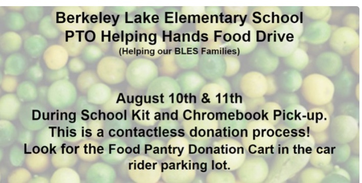 LakePto's tweet photo. Reminder school kit pick up for 3rd - 5th grades is tomorrow (August 11). Please bring a canned food donation for our food drive. Thank you for giving back to our fellow students and families during these challenging times. https://t.co/lNC2vzj4La