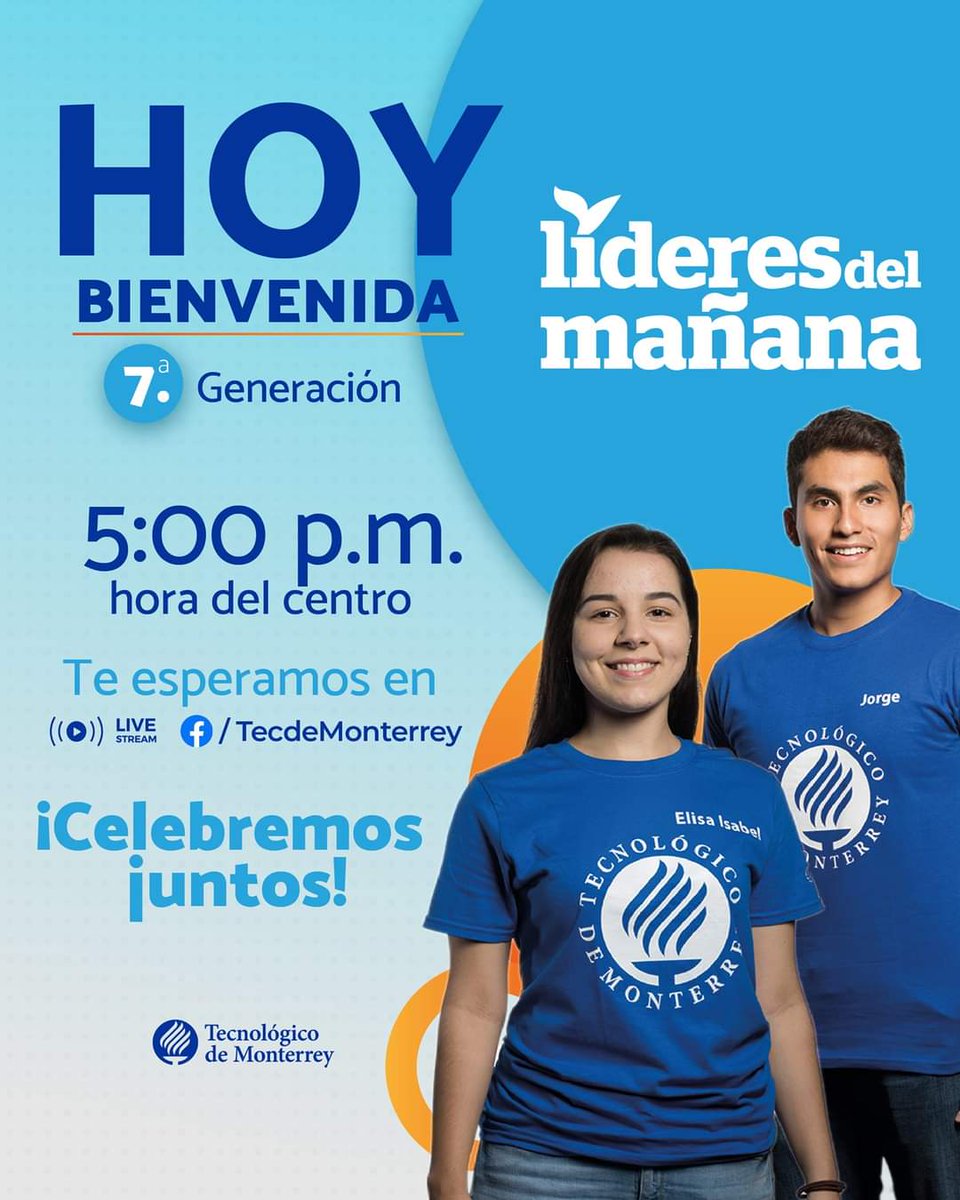 EXATECArizona's tweet photo. Le damos la bienvenida en estos momentos a la 7a generación de Líderes del Mañana. ¡Acompáñanos en la transmisión en vivo que va comenzando! #lideresdelmañana https://t.co/xjEXSKnfjq