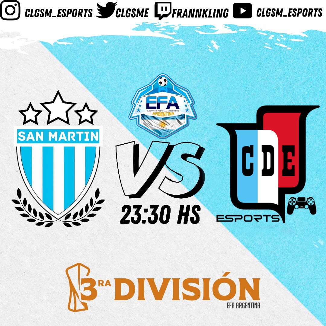ClgsmE's tweet photo. Con esta formación nos preparamos para otra noche de liga! En @EFAargentina 
Esperamos que el equipo pueda lograr el 6/6 para seguir manteniéndose en la división e ir sumando para llegar a estar entre los primeros! https://t.co/h663HJUMnz