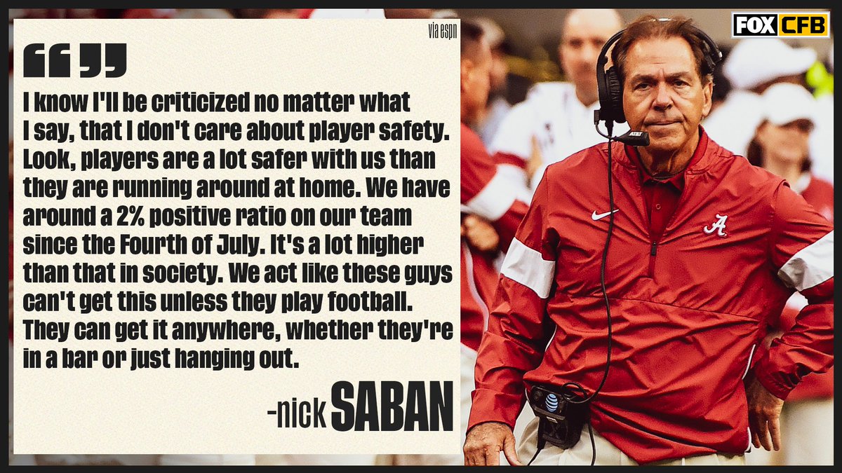 Nick Saban gives his take on the state of college football