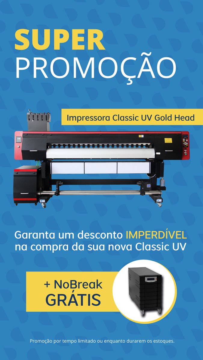 VinilSul's tweet photo. Estamos com um super desconto na impressora UV Classic Gold Head. E ela ainda vem com o nobreak grátis. Corra, porque é por tempo limitado!

#impressaodigital #impressaoUV #vinilsul #comunicacaovisual #grandesformatos #impressoesdegrandesformatos #impressãodigital https://t.co/IWTBPh9Lic