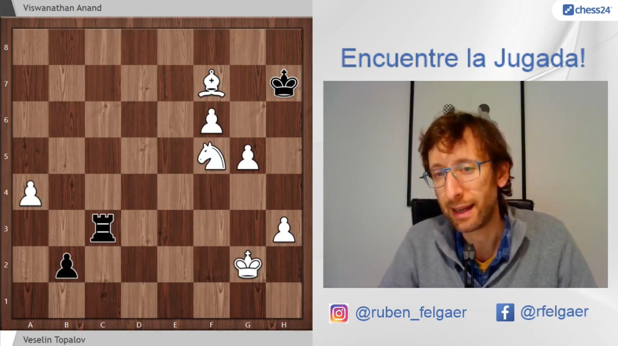 chess24.es on Twitter: "Rubén Felgaer nos enseñó esta fantástica victoria de Topalov ante Anand https://t.co/B7LF0LwkDT… "