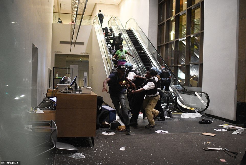 RealCandaceO's tweet photo. After what happened last night in Chicago, @chicagosmayor Lightfoot should be escorted out of office in handcuffs for treason. 
As should @NYCMayor De Blasio. They ENCOURAGED these riots for WEEKS to defy Trump. Now shootings are up by 50% &amp; 133%, respectively.

DEFUND DEMOCRATS. https://t.co/nFbUHCMC3l