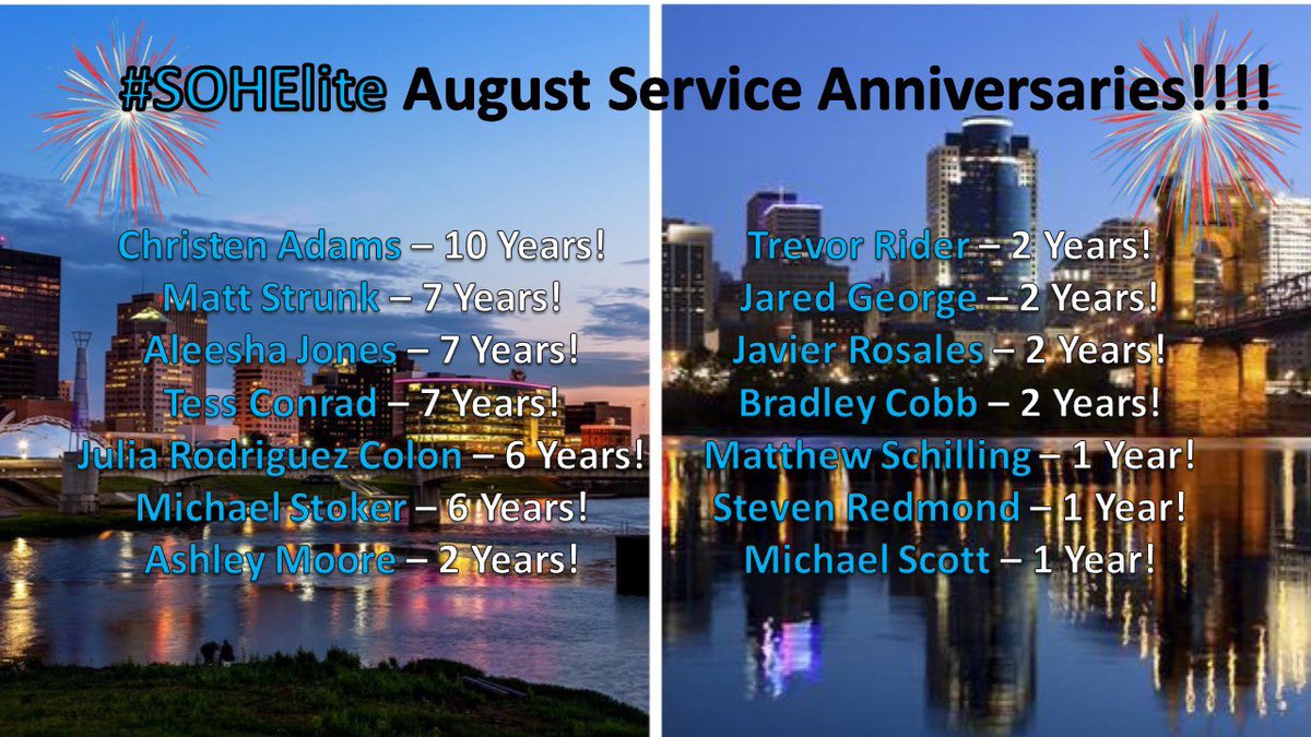 Happy Service Anniversary! Crazy how time flys! Thank you for all you do! Looking forward to many more years! #SOHElite #unstOHPAble #LifeAtATT