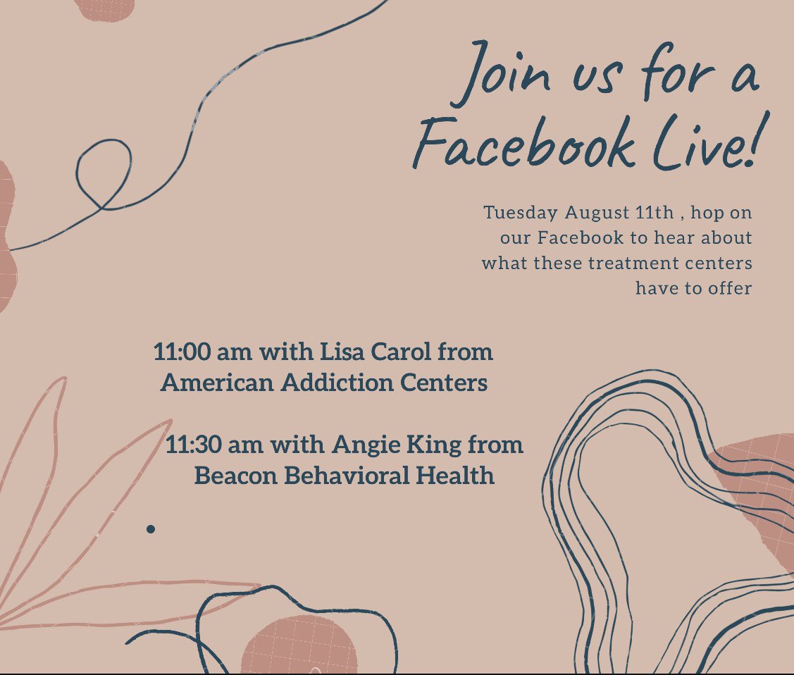 LionUpRecovery's tweet photo. Join us tomorrow morning for a Facebook Live to learn about these amazing treatment centers !!! https://t.co/UhvzIY7j8H