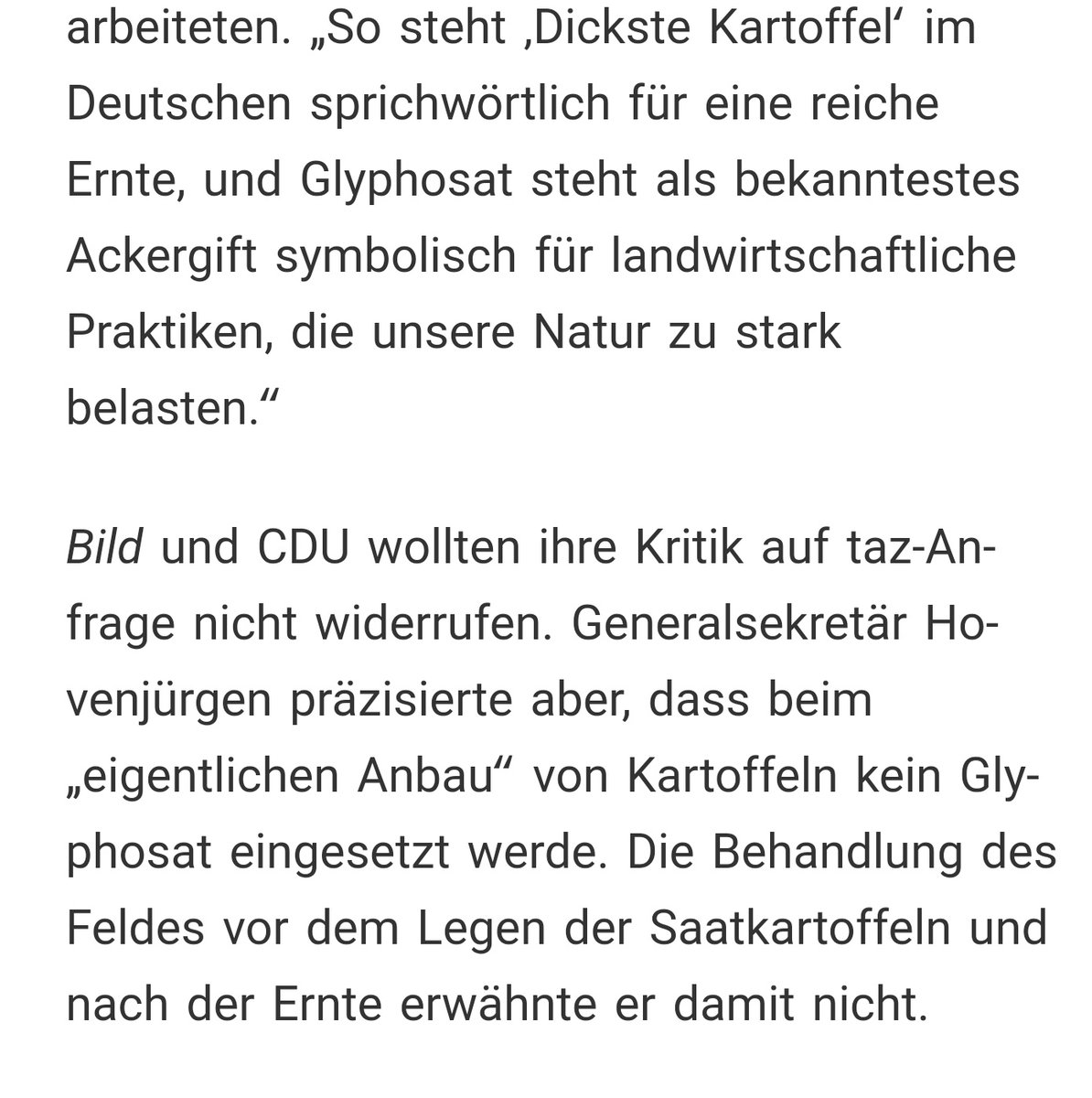 norwichruesse's tweet photo. Und nun, liebe Kartoffelexperten?
Es gibt eine Zulassung für#Glyphosat im Kartoffelanbau, in Roundup-Flyern steht's drin und die Landwirtschaftskammer bestätigt es auch.....!
Man muss das Plakat ja nicht mögen, aber diese Kritik war ganz einfach falsch. https://t.co/2Cu9Gc7SZh https://t.co/dIgbWRoyz1