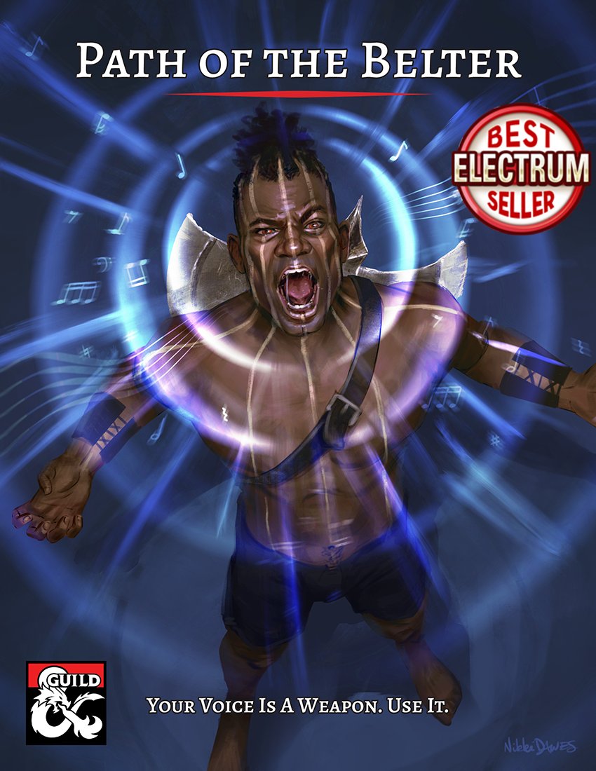 CritBard's tweet photo. MAKE SOME TREBLE IN YOUR D&amp;D GAMES!

If you want to play a bard who thrives on harmony or a barbarian whose voice is their literal weapon, then look no further! I've created two subclasses on @dms_guild for your pleasure!

🎶: https://t.co/rcnhkfYJ5V
🪓: https://t.co/ThYxubUIwt https://t.co/dEWrT0bgFK