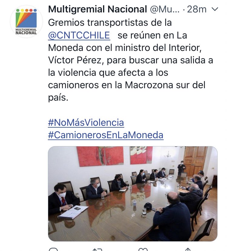 Memoria...

La última vez que la multigremial de camioneros amenazó con un #ParodeCamioneros, fue hace 2 años. Y llegaron a un acuerdo rápidamente con el Gobierno, y se firmó aquello, el 14 de noviembre de 2018, mismo día en que efectivos del GOPE asesinaron a Camilo Catrillanca.