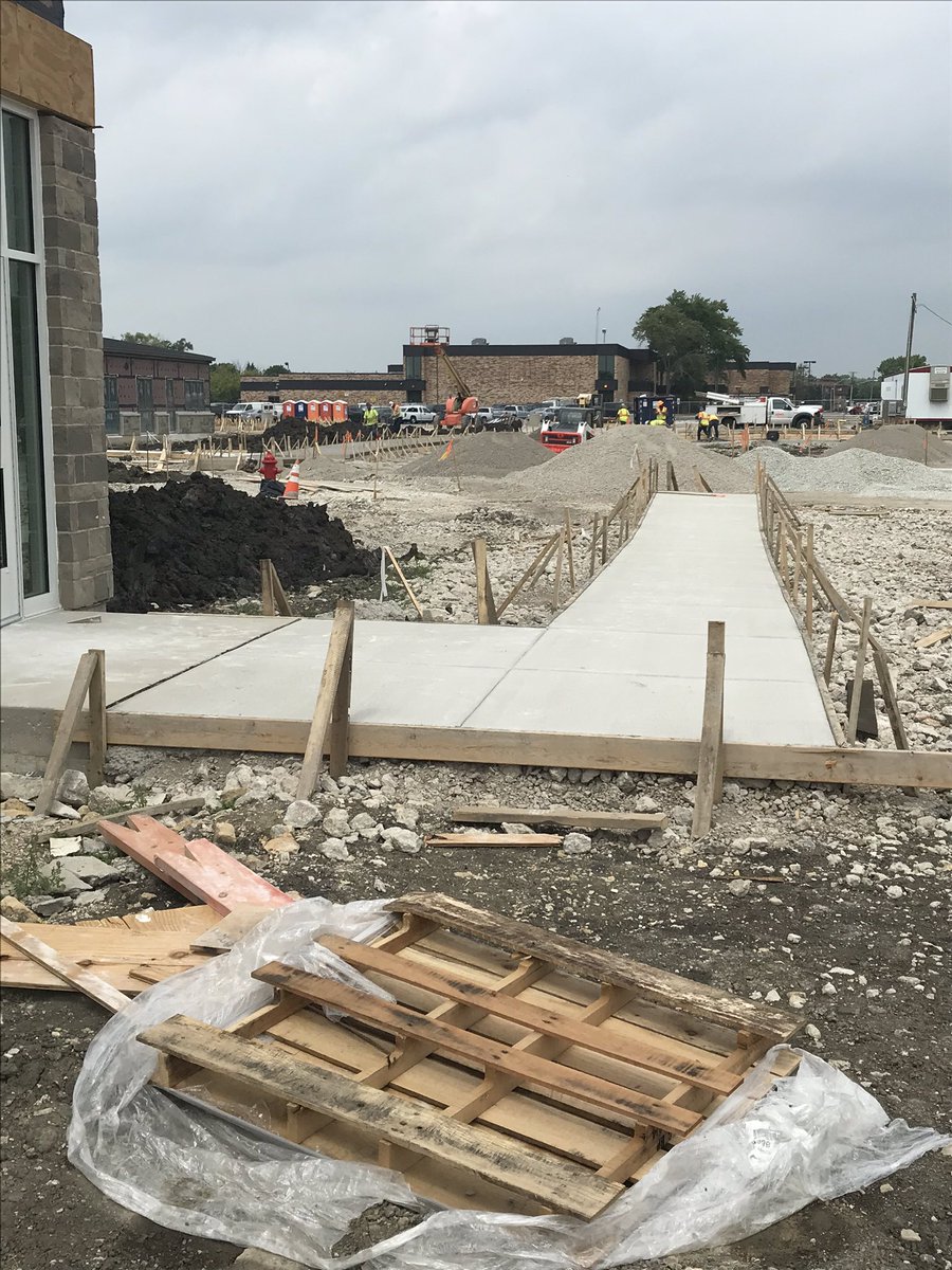 New sidewalks at the Early Learning Center.
