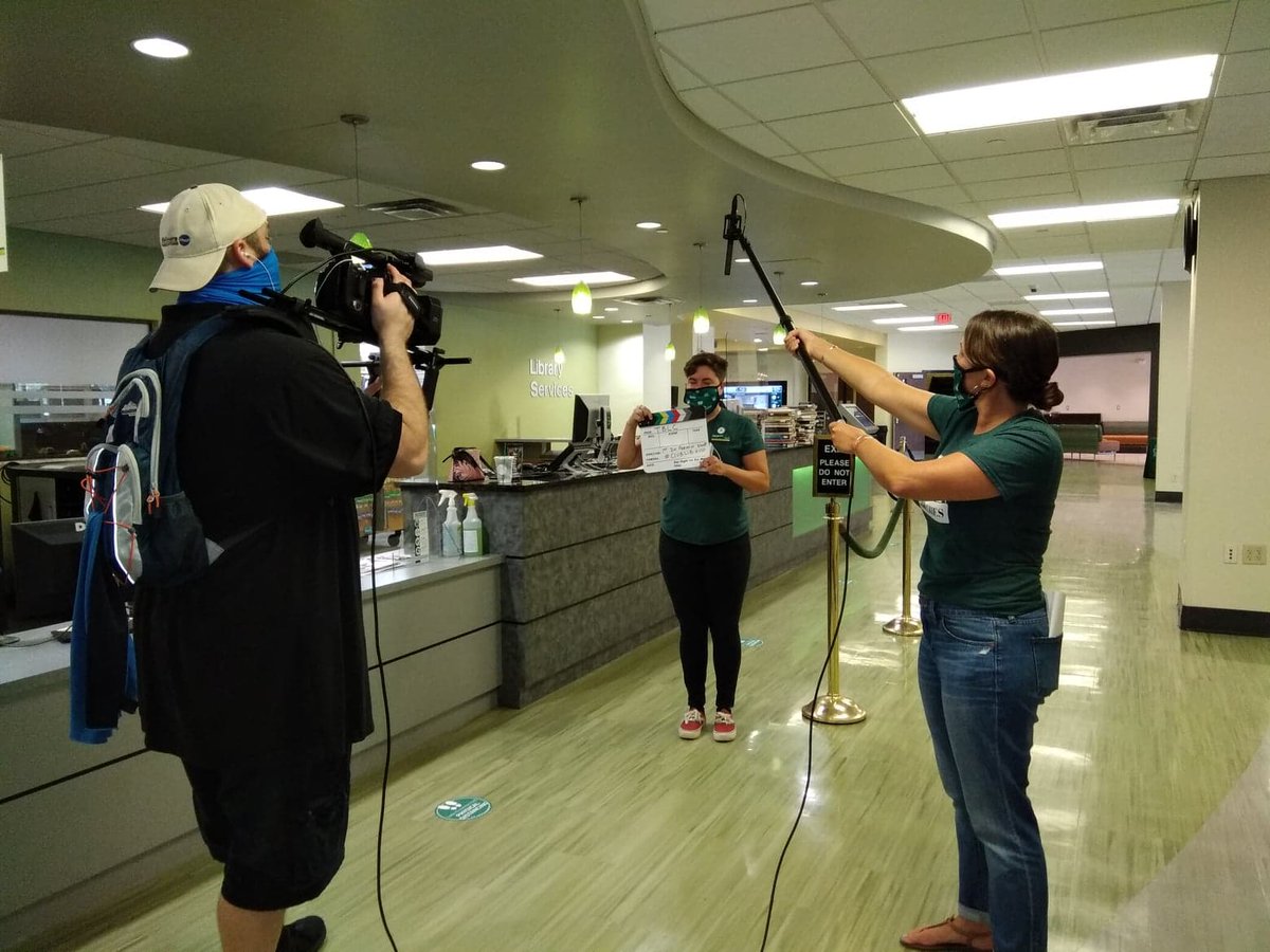 TBLC's tweet photo. Don’t call it a comeback! While we’ve been producing videos this whole time, we had our first in-person video shoot since March with @usflibraries while adhering to Safe Sets standards. For more info on video production, email toby@tblc.org https://t.co/zmh2wSGyG3