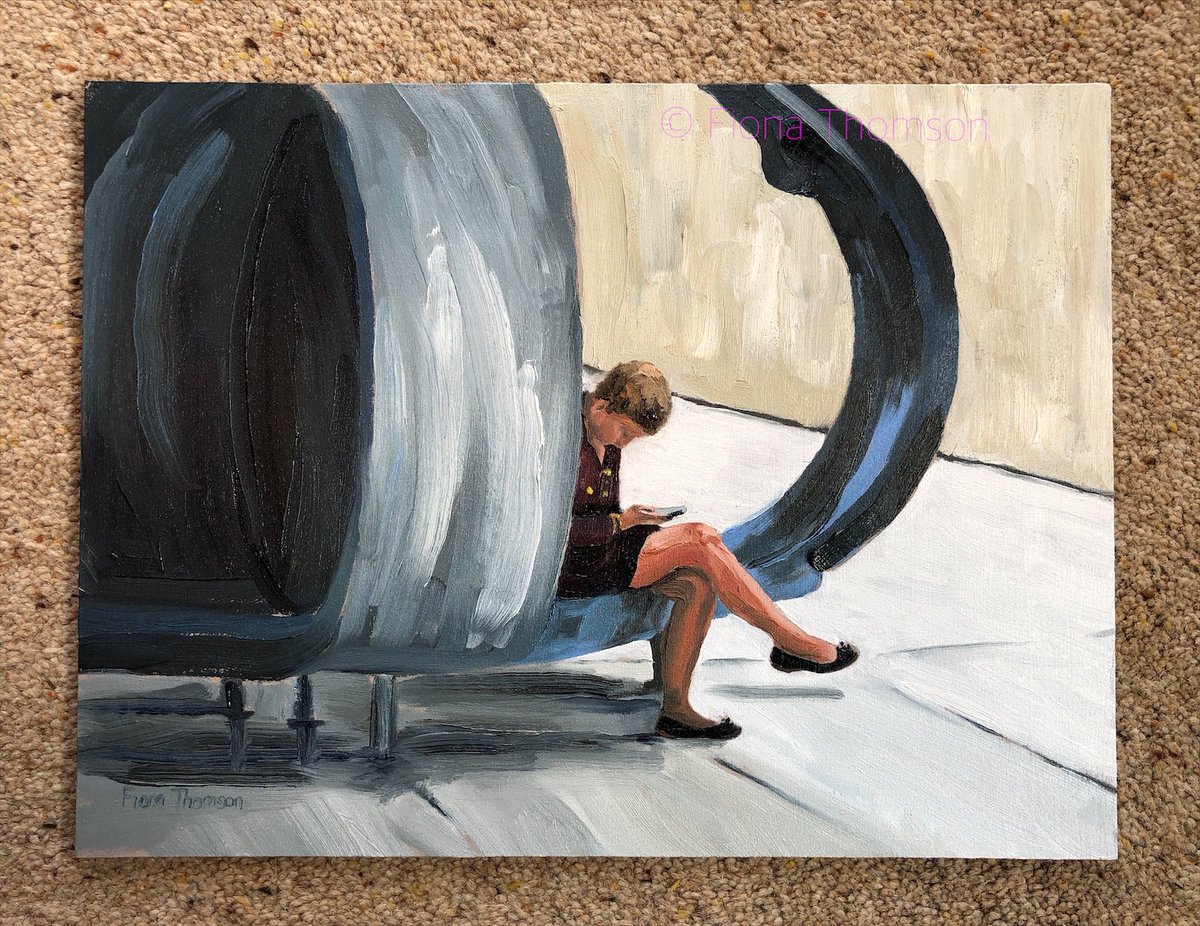FionaThomsonArt's tweet photo. Another new painting and a bit different again 😉😁.
‘The Sculpture’ - Oil on panel, 300x200mm
#oilpainting #oilonpanel #oilpainter #figurativeartist #figurativepainter #lovemystudio #artist #painter #narrativepainter https://t.co/ViuXrE4TSi