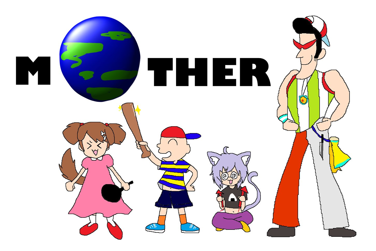 戌神ころね 本物 Motherクリアしました やはり色々と考察が捗るゲームですね みんなと一緒にクリアできてよかった イラストはクリア記念に描いてみたよ リスナーさん ぉヵゅ スバルちゃん ころね みんなで頑張った 次はmother2で会おう