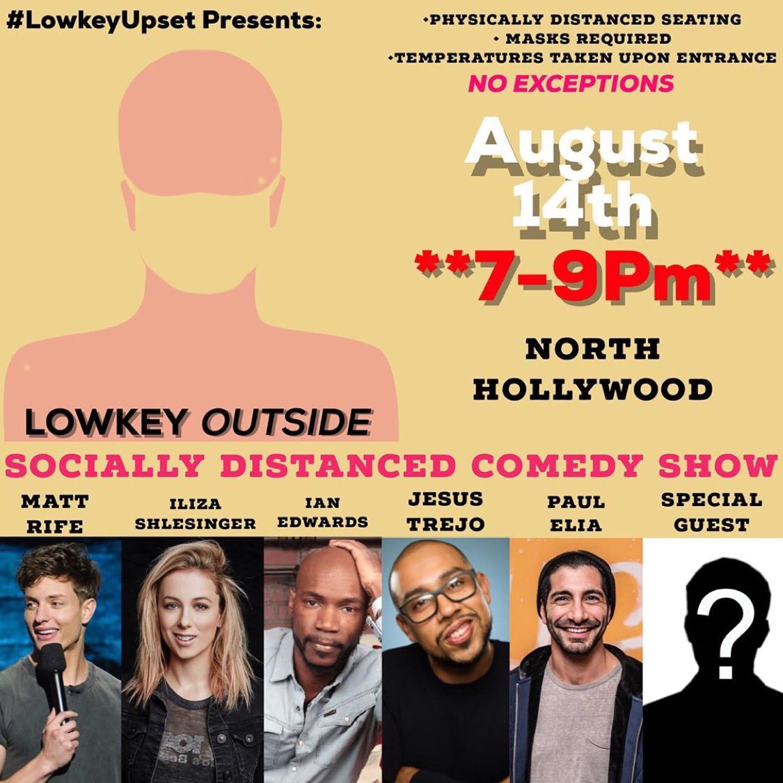 PaulElia's tweet photo. #lowkeyoutside is back this FRIDAY with myself and @mattrife This week, we have @iliza @IanEdwardsComic @JesusTrejo &amp; more surprise guests! This will sell out so get your tickets while you still can: https://t.co/QxsQYmPZMC https://t.co/hKmE9WDUfI