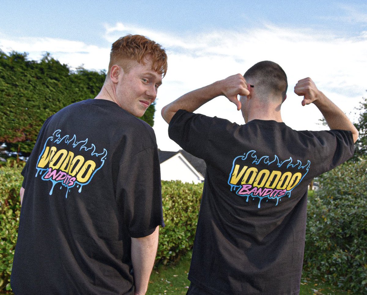 voodoobandits's tweet photo. It’s MERCH time sucka’s🧃

Our online shop is now live, selling a rad selection of VB goodies including these fresh new tee’s!

Take a look👇...

https://t.co/MEuqj5eB3e https://t.co/97V1RI77rC