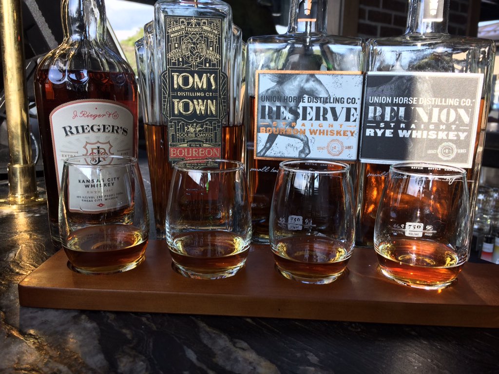 cheifs12's tweet photo. @UHDistillingCo @toms_town @JRiegerCo 12$!!KC FLIGHTS @jackstackbbq in @MartinCityMO https://t.co/yXDH1ZdOBf