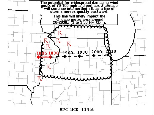 NWSSPC's tweet photo. 1:37pm CDT #SPC_MD 1455 , #ilwx #wiwx #iawx, https://t.co/0s0noMkMhv https://t.co/LsCoN1bNG7