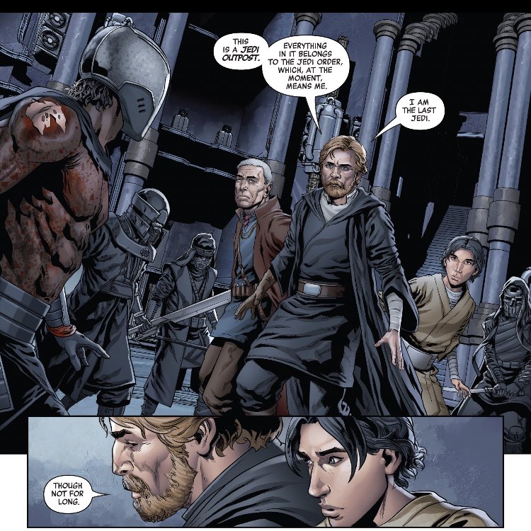 Lukes weird shit:(Besides their search for Luke)* Ben was part of his search for Jedi relics & temples* The Ahch-To compass was seen in Ben’s room the night the temple burned*Rey was actively researching the Rammaghon -> its where she learned about Exegol and the Wayfinder